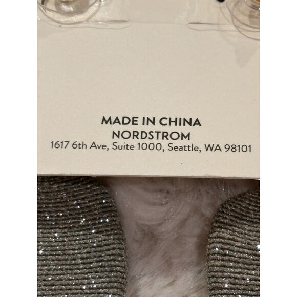 Open Edit Silver Beaded Drop Earrings Nickel Free Statement Dangle Jewelry - Picture 5 of 5